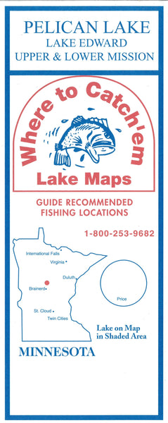 PELICAN LAKE Fishing Map Where to Catch'em Maps