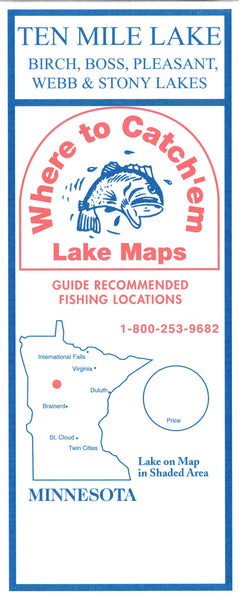 TEN MILE LAKE Fishing Map Where to Catch'em Maps