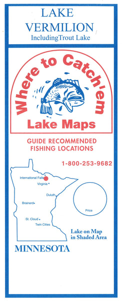 VERMILION LAKE Fishing Map Where to Catch'em Maps