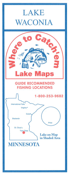 WACONIA LAKE Fishing Map Where to Catch'em Maps