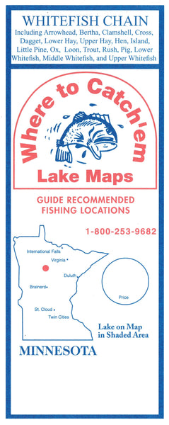 WHITEFISH CHAIN Fishing Map Where to Catch'em Maps