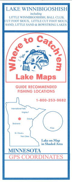 LAKE WINNIBIGOSHISH Fishing Map Where to Catch'em Maps