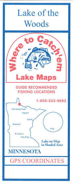 LAKE OF WOODS Fishing Map Where to Catch'em Maps