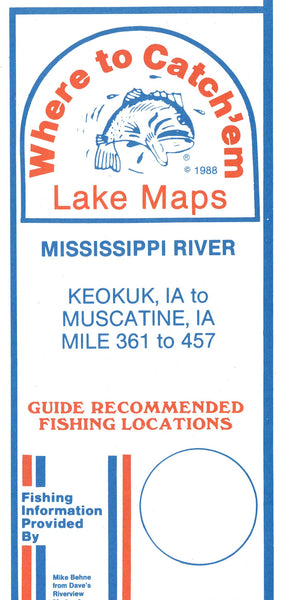 KEOKUK-MUSCATINE LAKE Fishing Map Where to Catch'em Maps