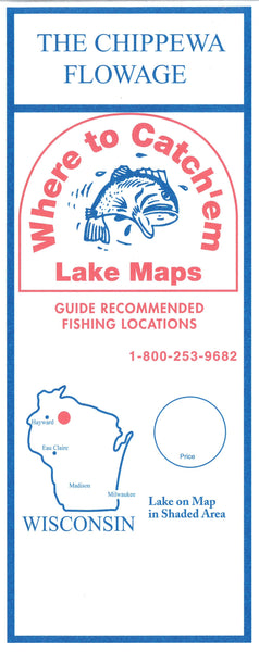 CHIPPEWA FLOWAGE Fishing Map Where to Catch'em Maps