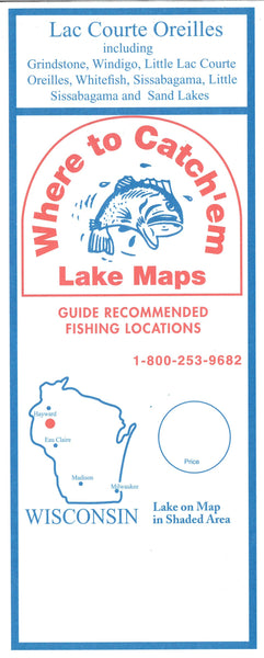 LAC COUTE-O'RIELLES Fishing Map Where to Catch'em Maps