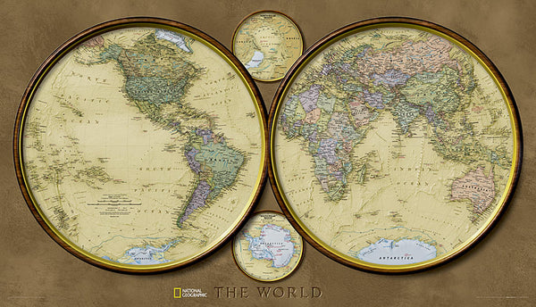 The world [hemispheres, laminated] National Geographic Maps