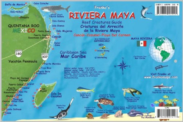 Criaturas del arrecife de la Riviera Maya : Cancun-Cozumel-Playa del Carmen = Franko's Riviera Maya : reef creatures guide Frankos Maps Ltd.