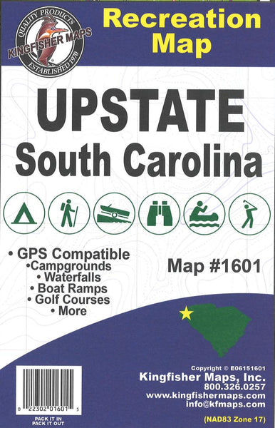 Upstate South Carolina Recreation Map Kingfisher Maps, Inc.