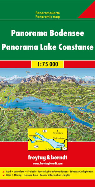 Lake Constance/Bodensee, Panoramic Map Freytag & Berndt