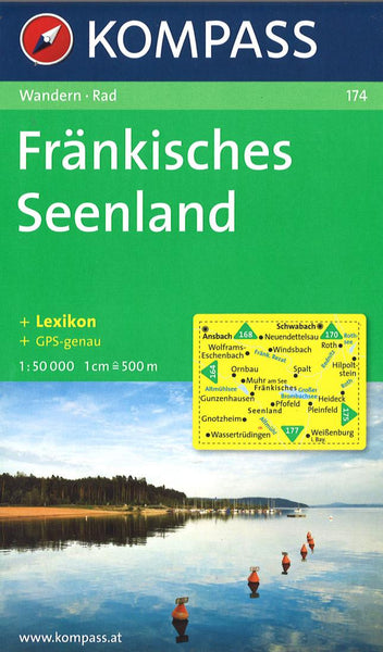 Fränkisches Seenland Hiking Map & Guide Kompass