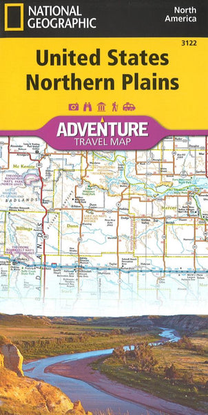 U.S. Northern Plains Adventure Map (3122) National Geographic Maps