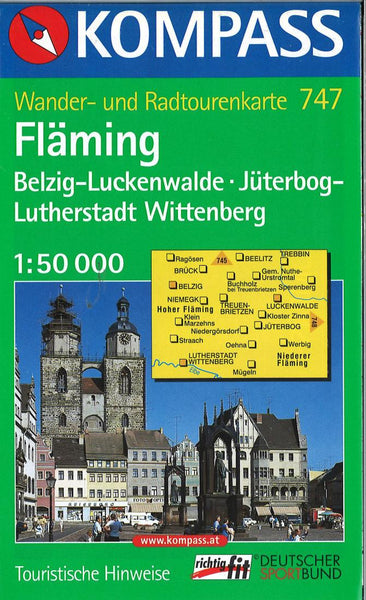 Fläming Hiking and Cycling Map Kompass
