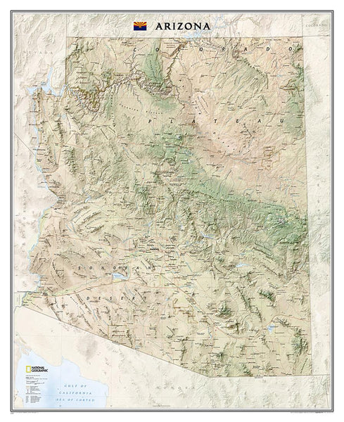 Arizona : wall map National Geographic Maps