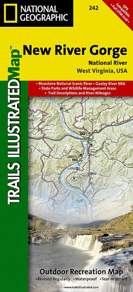 New River Gorge Trail Map West Virginia National Geographic Maps