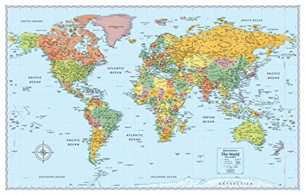 Rand McNally Signature World Wall Map - Paper Rolled Rand McNally