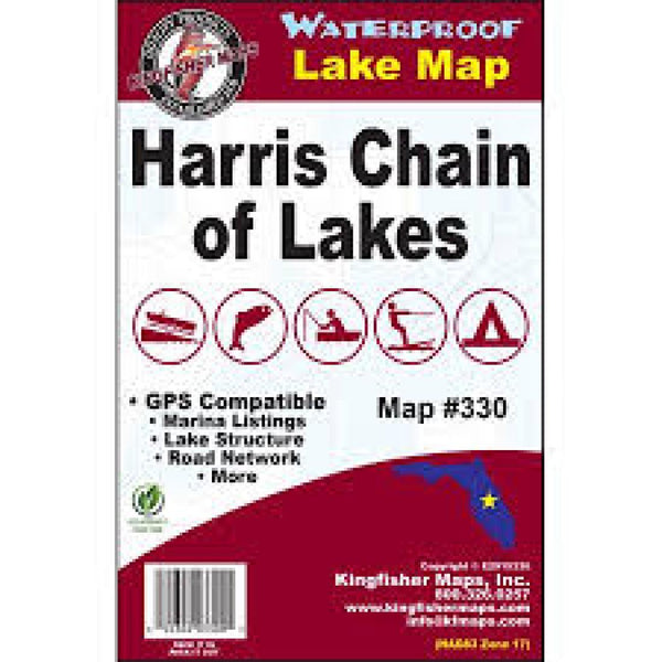 Harris Chain, FL Fishing Map Kingfisher Maps, Inc.
