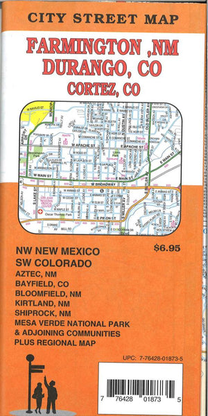 Farmington, NM : Durango, CO : Cortez, CO : city street map = NW New Mexico : SW Colorado : cities & counties : city street map GM Johnson