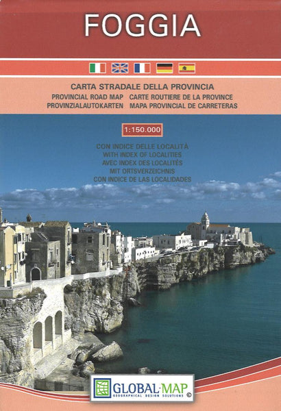 Foggia : carta stradale della provincia con indice delle localita 1:150.000 Litografia Artistica Cartografica