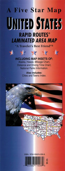 United States : Rapid Routes : laminated area map Five Star Maps Inc