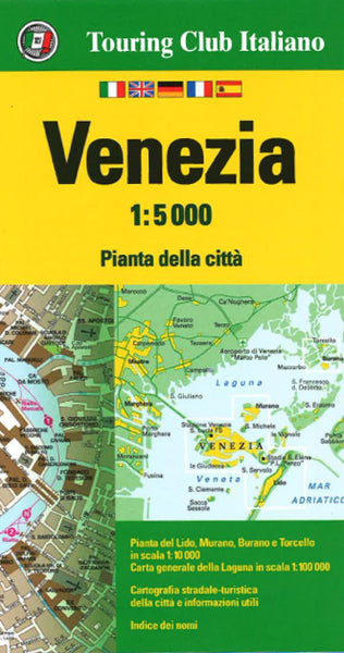Venice, Italy City Map Touring Club Italiano