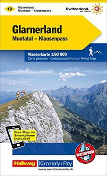 Glarnerland - Walensee : Switzerland Hiking Map #12 Hallwag Kummerly Frey AG