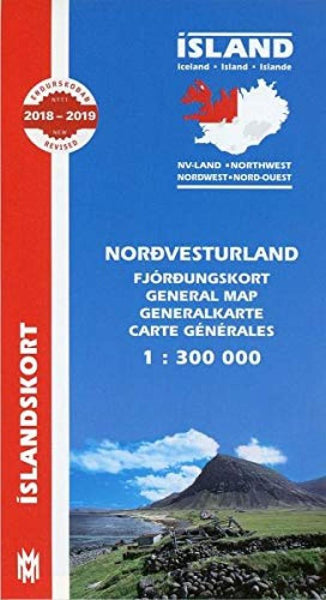 Iceland Northwest : general map 1:300 000 Mál og menning
