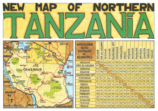 New Map of Northern Tanzania GT Maps