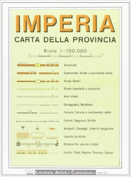 Imperia : carta della provincia : scala 1:100.000 Litografia Artistica Cartografica