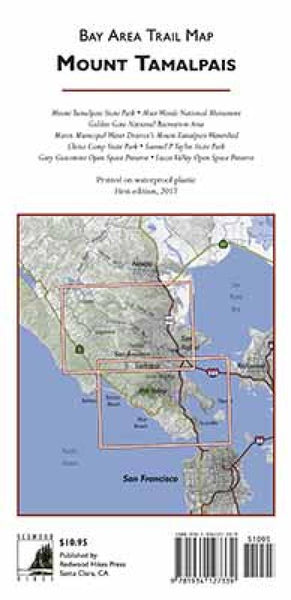 Mount Tamalpais : Bay area trail map Redwood Hikes Press