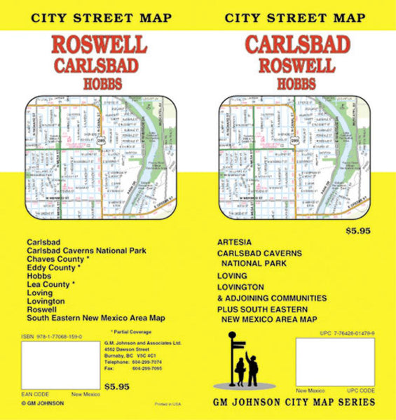 Carlsbad : Roswell : Hobbs : city street map = Roswell : Carlsbad : Hobbs : city street map GM Johnson