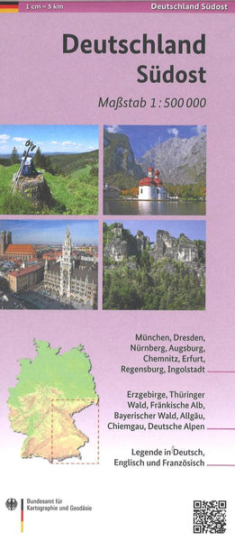 Deutschland Südost 1:500 000 Bundesamt für Kartographie und Geodäsie