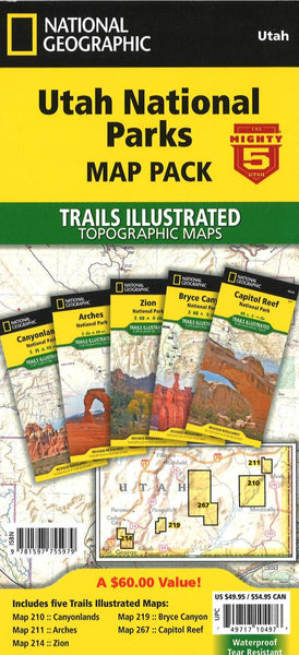 Utah National Parks : map pack : trails illustrated topographic maps National Geographic Maps