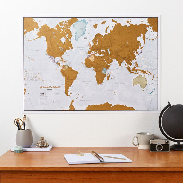 Scratch the World Map 23.39 x 16.54 Maps International Ltd.