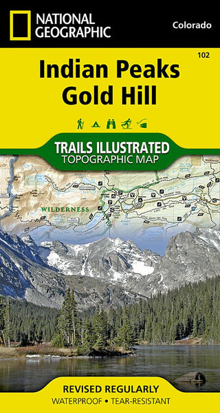 Indian Peaks and Gold Hill, Map 102 National Geographic Maps