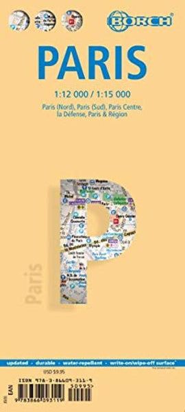 Paris, France City Map Borch GmbH.