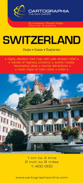 Switzerland Road Map Cartographia