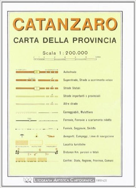 Catanzaro : carta della provincia Litografia Artistica Cartografica
