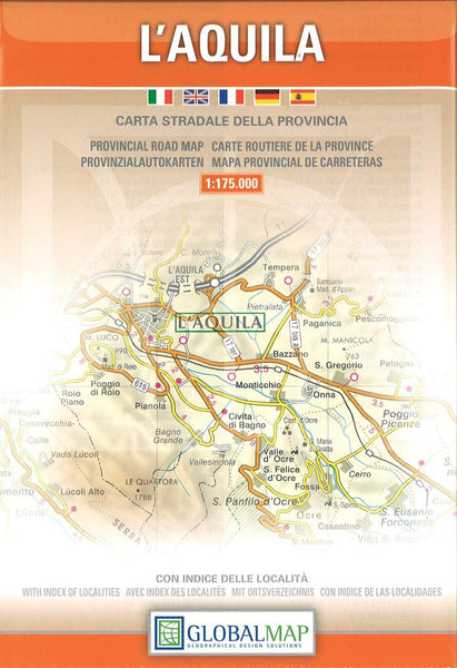 L'Aquila : carta stradale della provincia Litografia Artistica Cartografica