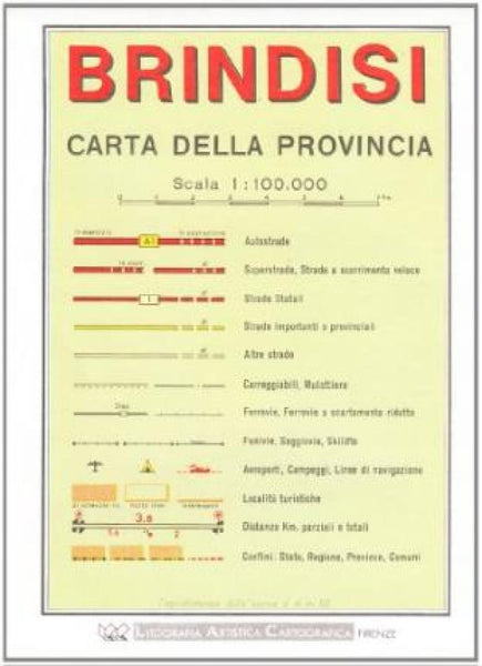 Brindisi : carta stradale della provincia Litografia Artistica Cartografica