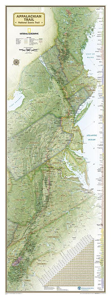 Appalachian Trail : national scenic trail : wall map National Geographic Maps