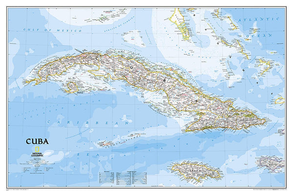 Cuba Classic Wall Map National Geographic Maps