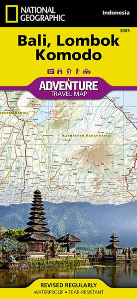 Bali, Lombok and Komodo Adventure Map 3005 National Geographic Maps