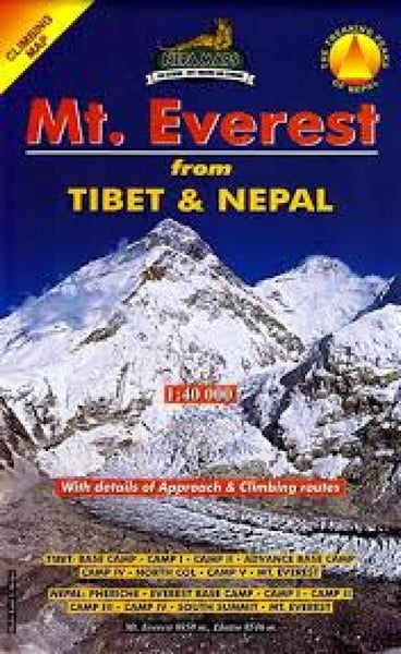 Mt. Everest Climbing Map : From Tibet & Nepal Himalayan MapHouse Pvt. Ltd