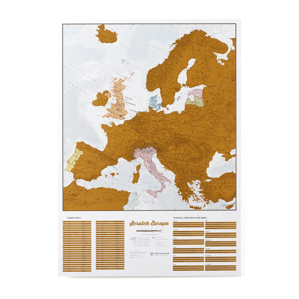 Scratch Europe Wall Map Maps International Ltd.