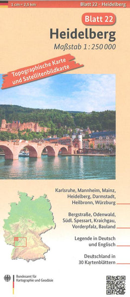 Heidelberg 1:250 000, blatt 22 Bundesamt für Kartographie und Geodäsie