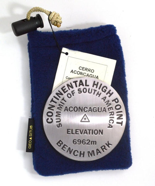 Cerro Aconcagua, South America high point benchmark paperweight Geo-Situ