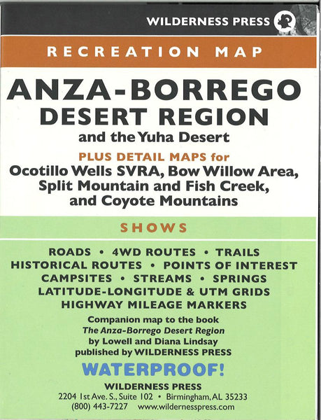 Anza-Borrego desert region : and the Yuha Desert Wilderness Press
