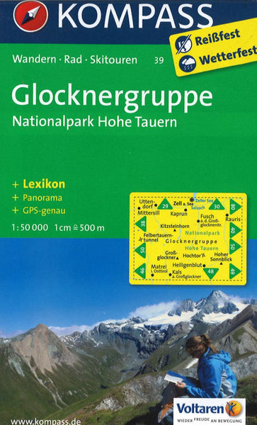Glocknergruppe Hiking Map & Guide Kompass