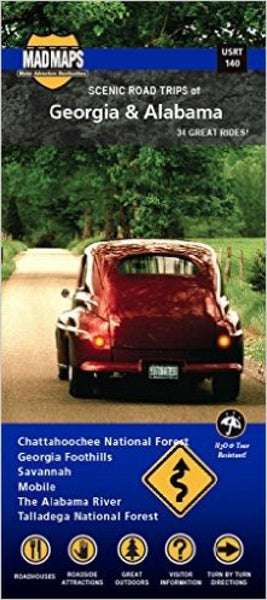 Scenic road trips of Georgia & Alabama MAD Maps